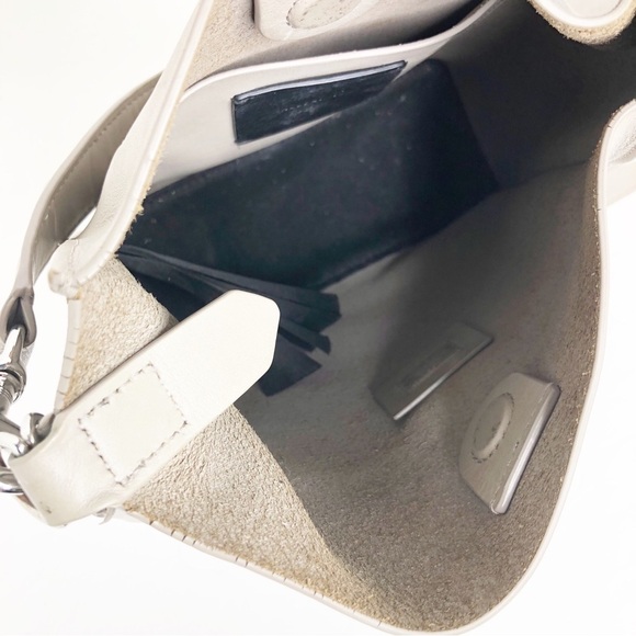 All Saints grey tan Leather cross, body purse - Picture 11 of 13